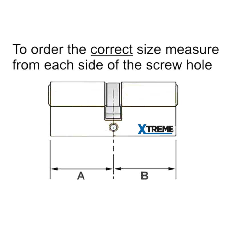 XBS 3* TS007 Security Cylinder 45 x 50 Keyed PAIR