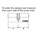 XBS 3* TS007 Security Cylinder 45 x 50 Keyed PAIR