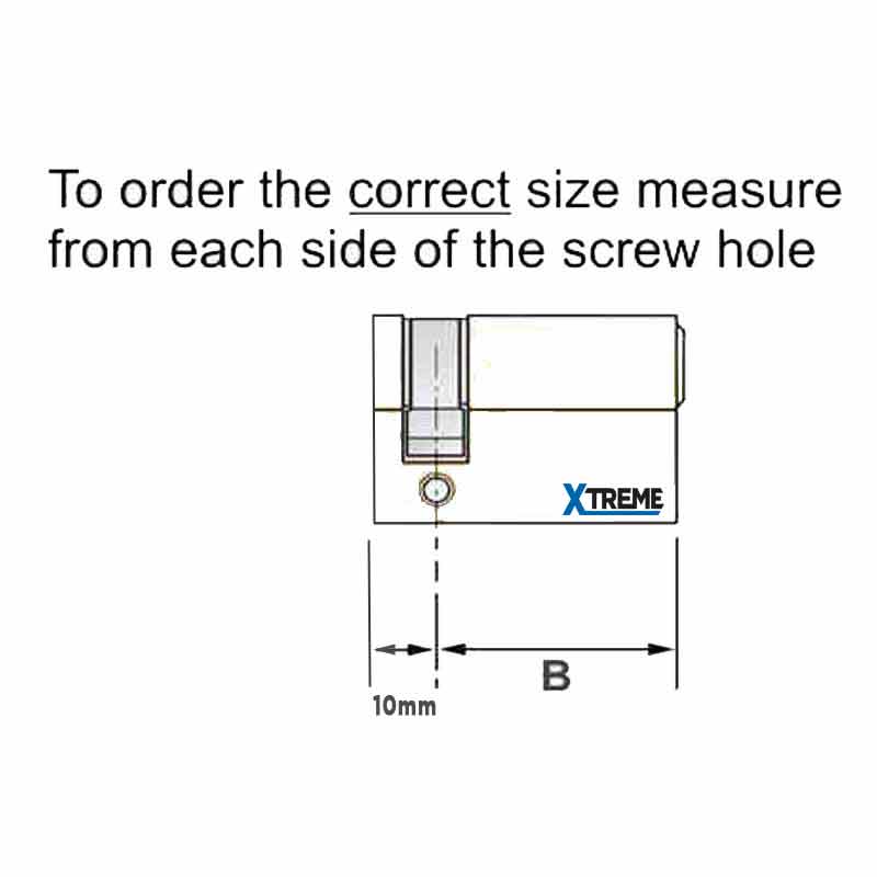 XBS 3* TS007 Security Cylinder 10 x 45
