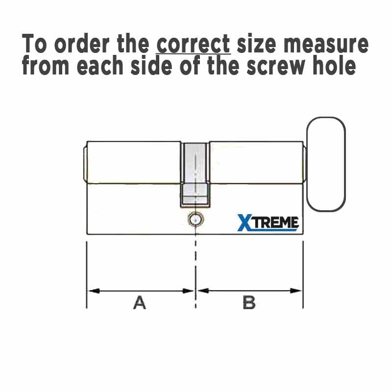 XBS 3* TS007 Security Cylinder 35 x 35 Thumbturn