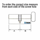 XBS 3* TS007 Security Cylinder 35 x 35 Thumbturn
