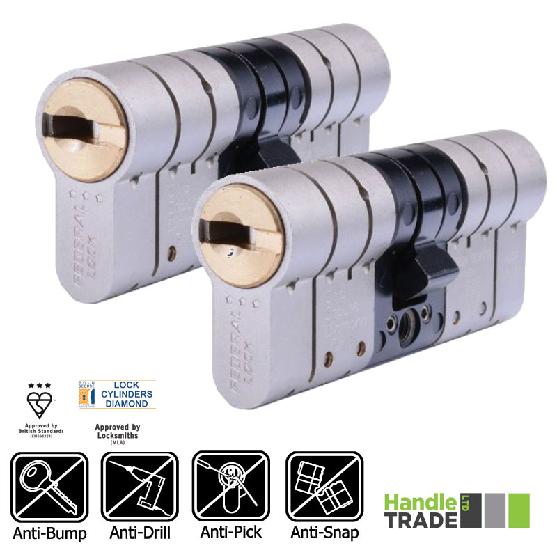 XBS 3* Federal Security Cylinder 35/35 Keyed PAIR